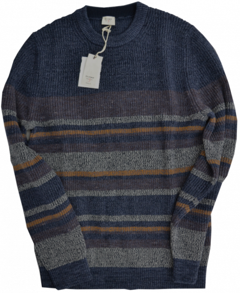 Pullover in mehrfarbig gemustert mit Rundhals