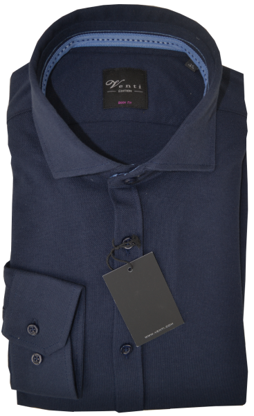 Slim Fit Freizeithemd in dunkel blau