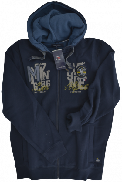 Sweatjacke mit Kapuze in dunkel blau