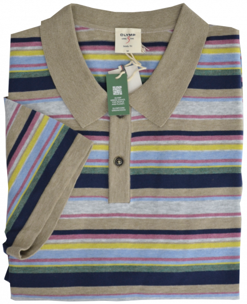 1/2 Arm Polo Shirt in mehrfarbig geringelt