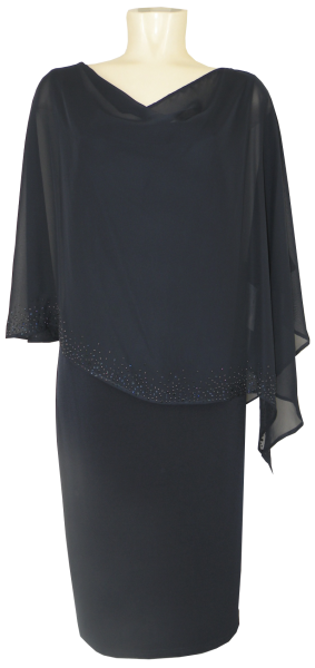 Mittellanges Kleid in Night Sky