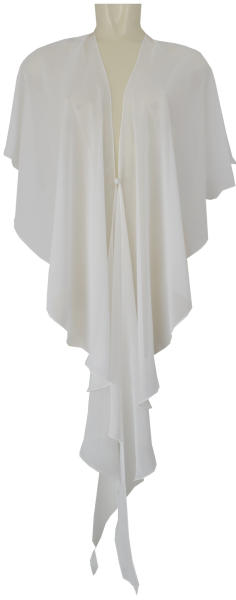 Lange Chiffon Stola in off white