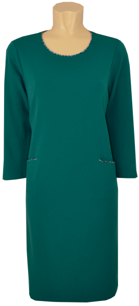 Mittellanges Kleid in teal