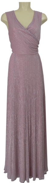 Langes Ballkleid mit Glanz in rose-silver