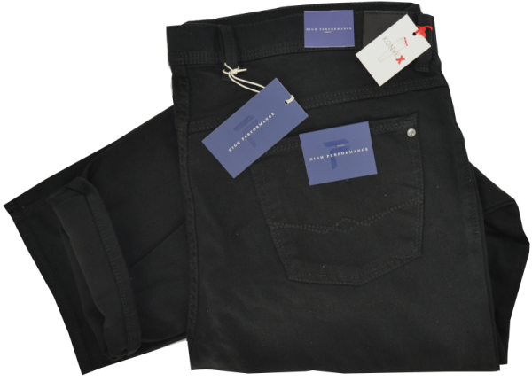 Bequeme Kurzleib Jeans in schwarz