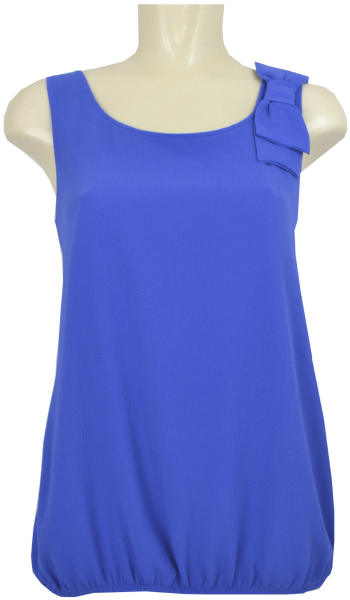 Top mit Schleife in blue