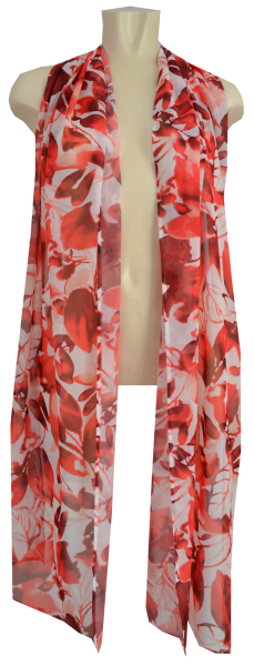 Chiffon Schal in Red Pink Shades