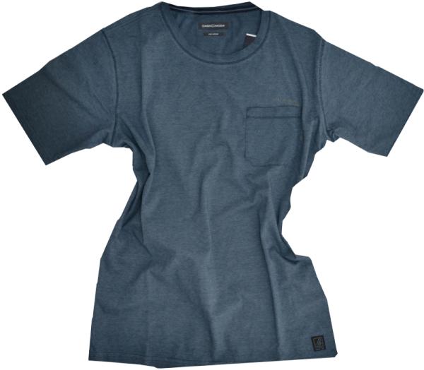 1/2 Arm T-Shirt in petrol-blau meliert