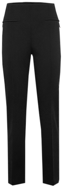 Schmal geschnittene Hose ohne Bund in schwarz