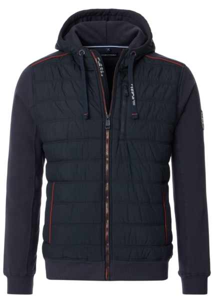 Sweatjacke mit Kapuze in dunkel blau