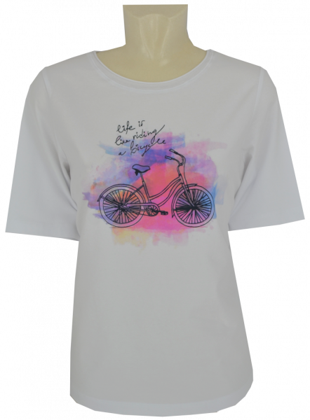 1/2 Arm Shirt in ecru mit Print