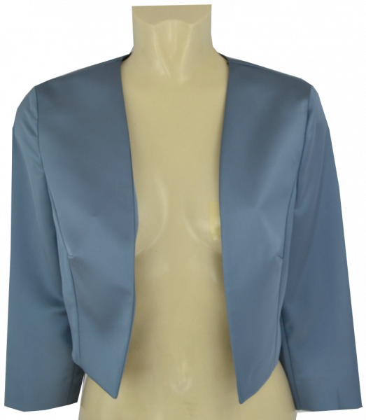 Bolero-Jacke aus Stretch Satin in bluish grey