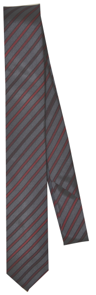 Krawatte Reine Seide in Rot-Grau gestreift