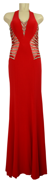 Ballkleid lang in red