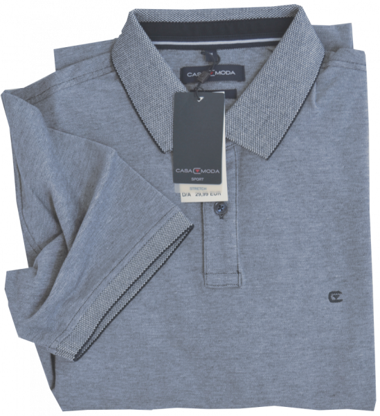 1/2 Arm Polo Shirt in mittel blau meliert