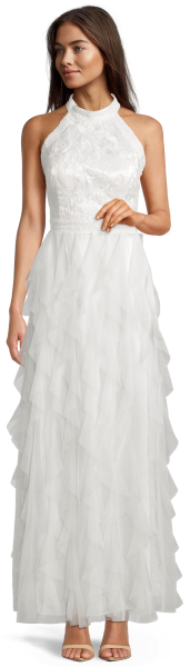 Langes Brautkleid in ivory white