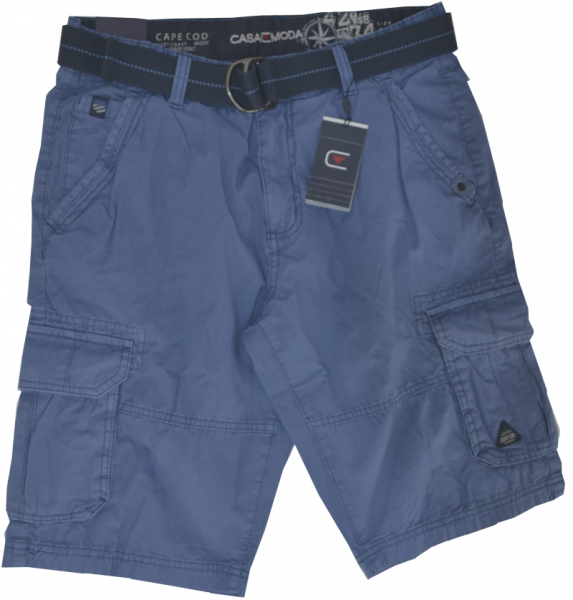 Baumkwoll Cargo-Bermuda in bleu