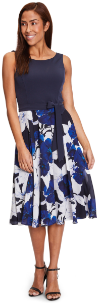 MIdi langes Kleid in blue-white