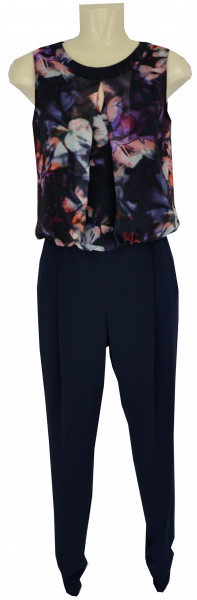 Jumpsuit in dark-blue dark-red