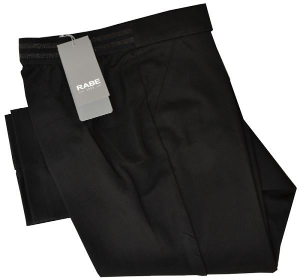 Schmal geschnittene Jersey Hose in schwarz