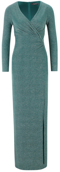 Langes Abendkleid mit Glanz in green-gold