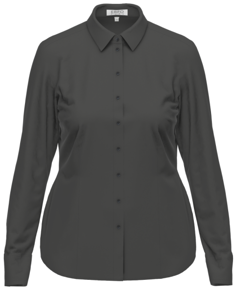 1/1 Arm Kragenbluse in schwarz