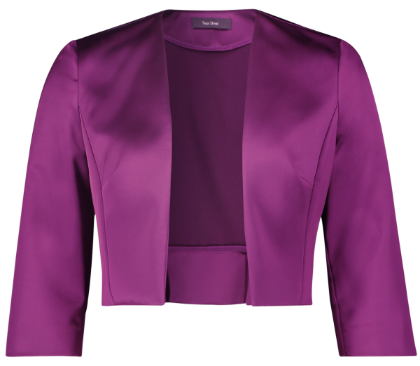 Bolero-Jacke aus Stretch Satin in real purple