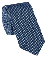 Krawatte reine Seide in dunkel blau-grau fein gemustert-Copy