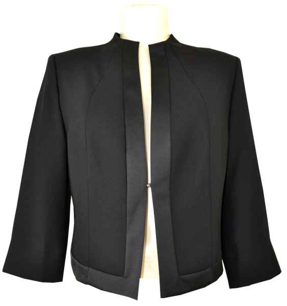 Eleganter Kurzblazer in schwarz mit 3/4 Arm