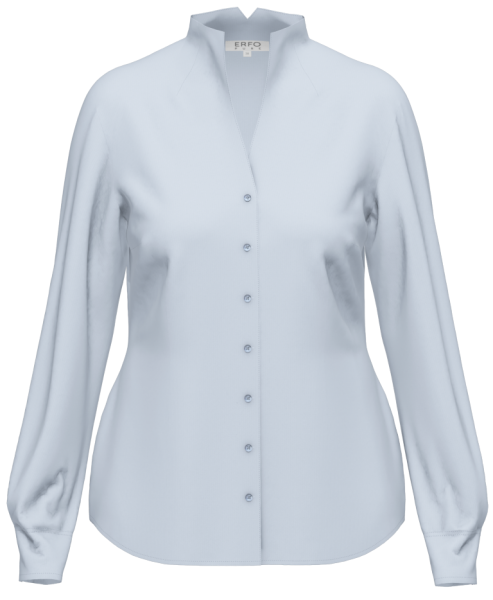1/1 Arm Stehkragenbluse in light blue
