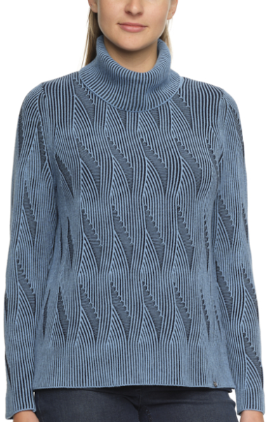 Pullover mit Rollkragen in bleu-marine