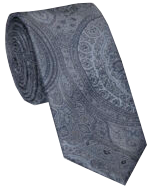 Krawatte reine Seide im Paisley Dessin mit rot-blau