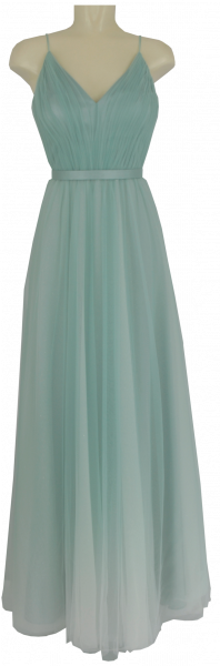 Langes Ballkleid in mint-white