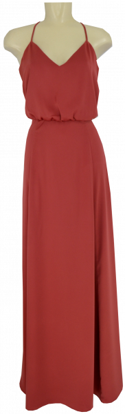 Langes Ballkleid in bright rust