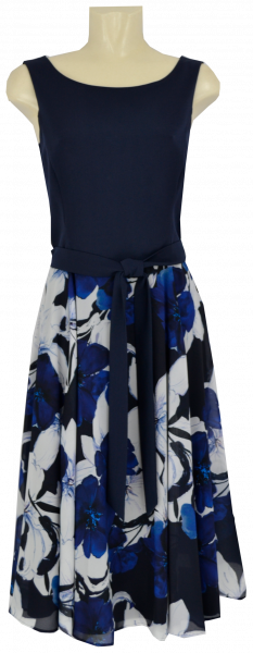 MIdi langes Kleid in blue-white