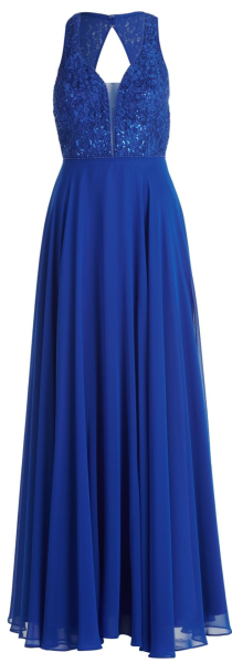 Langes Ballkleid in jewel blue