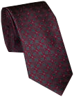 Krawatte reine Seide in rot-anthra gemustert