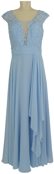 Langes Ballkleid in bleu