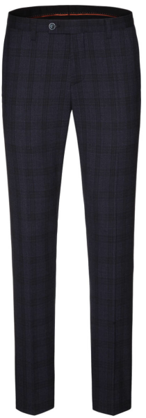 Stoffhose SLIM FIT in dunkel blau kariert