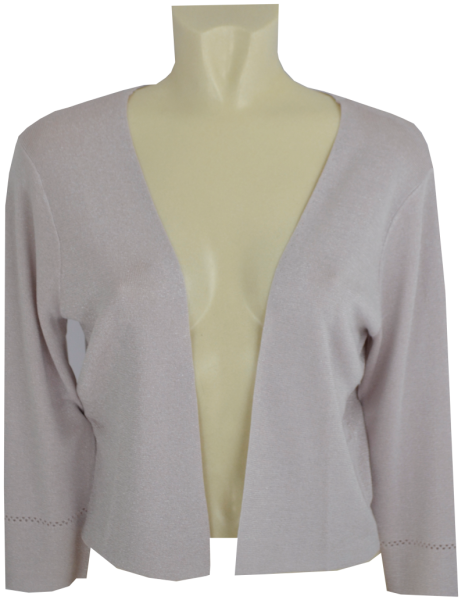 Kurzer Strick Bolero in Silver-Nature