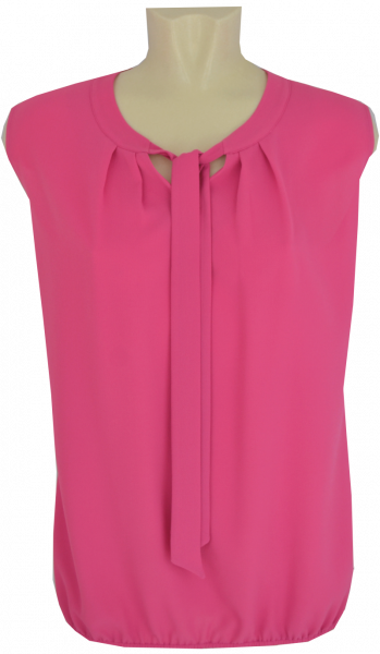 Bluse ohne Arm in pink mit Schluppe