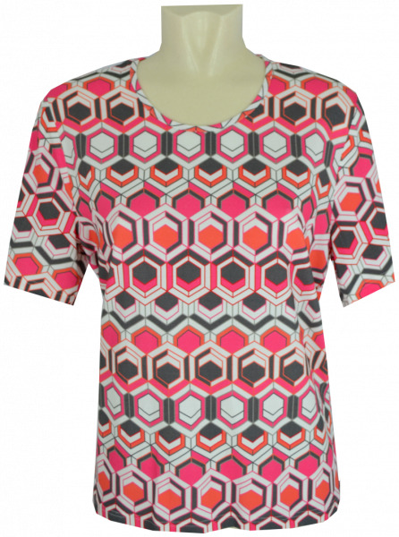 1/2 Arm Shirt in mehrfarbig gemustert