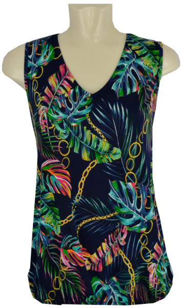 Shirt ohne Arm in floral gemustert