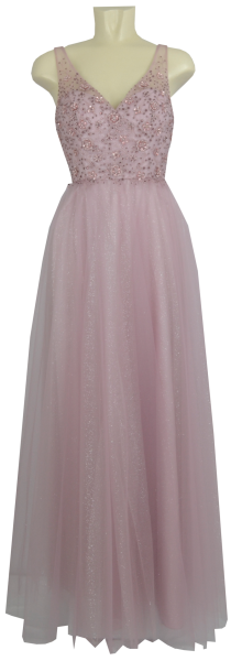 Langes Ballkleid in vintage rose