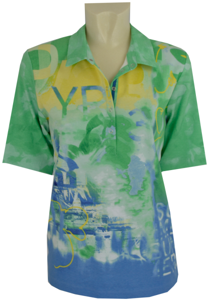 1/2 Arm Polo Shirt in mehrfarbig gemustert
