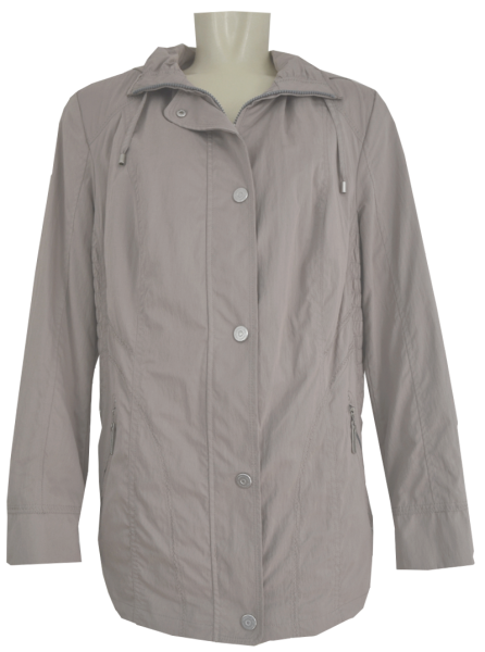 Leichte Jacke mit Kapuze in beige