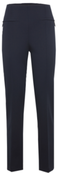 Schmal geschnittene Hose ohne Bund in marine blau