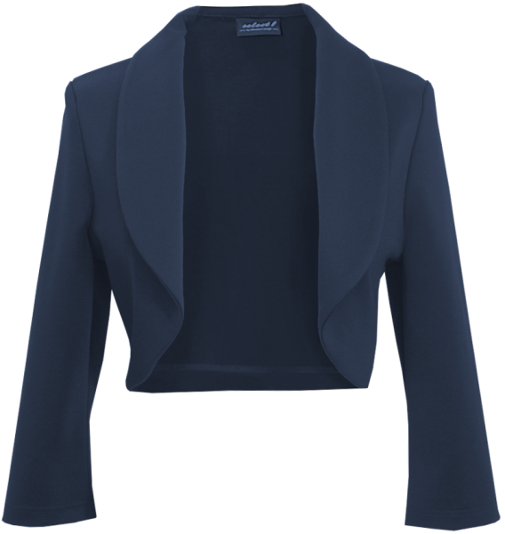 Bolero Jacke mit Stehkragen in marine blau