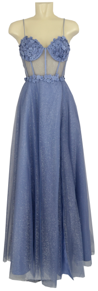 Ballkleid lang in dusty blue
