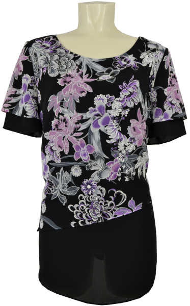 Festliches Shirt in allover floral gemustert